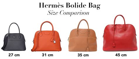 Hermes bolide bag size